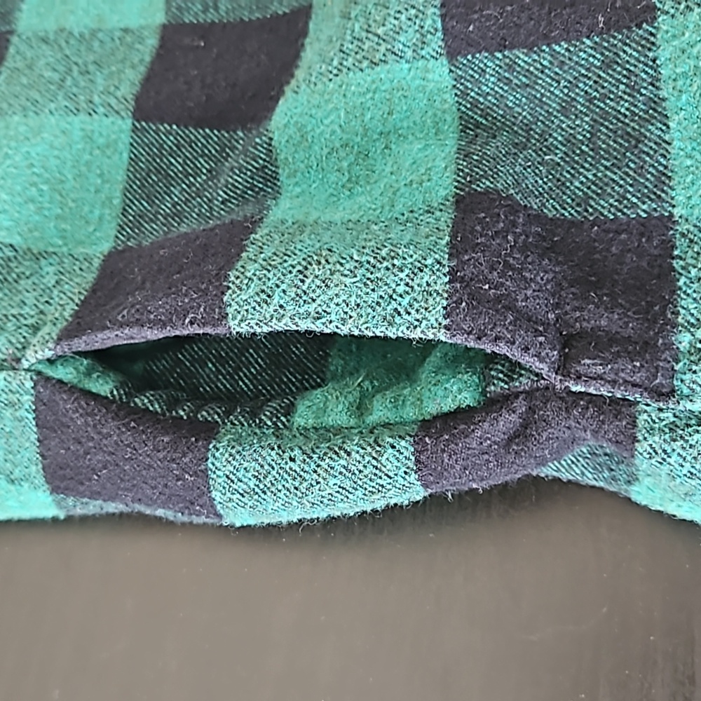Madewell green/black plaid flannel shacket, size XS - Picture 8 of 10